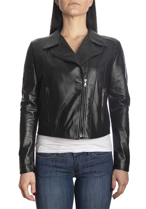 Black leather biker PK BY PASKAL | 073NAPPA-NERO